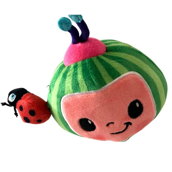 Cocomelon 2021 Plush Watermelon With Ladybug Stuffed Doll Toy 6 in Tall - Picture 1 of 4